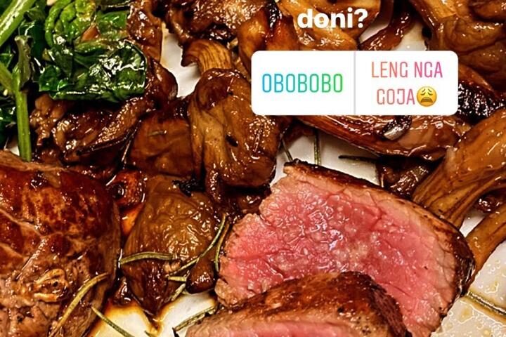 Tagliata di Piemontese me kërpudha dhe uthull balsamike