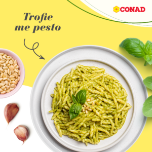 TROFIE ME PESTO PATATE DHE BARBUNJA