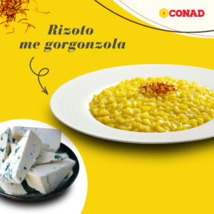 Rizoto me shafran dhe Gorgonzola